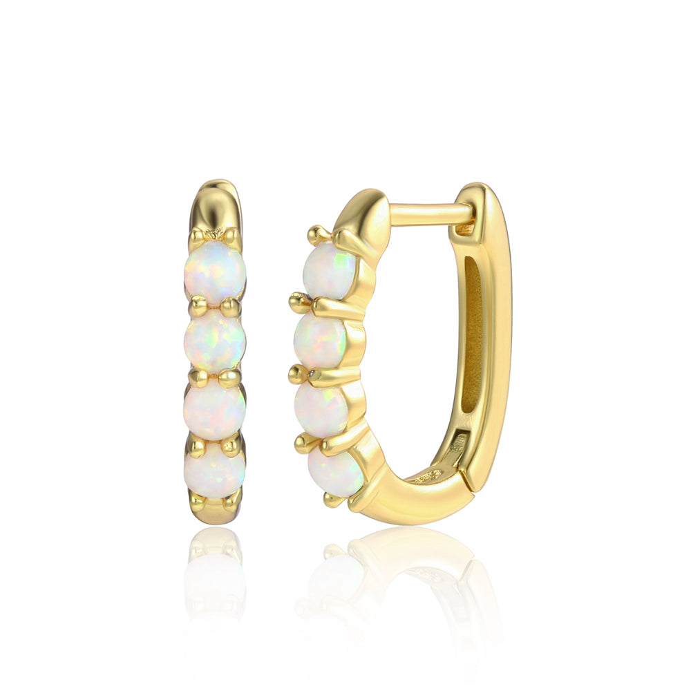 Arany tónusú Emporia Ötvözetű Fülbevaló Fehér Emporia® Kristállyal 1 