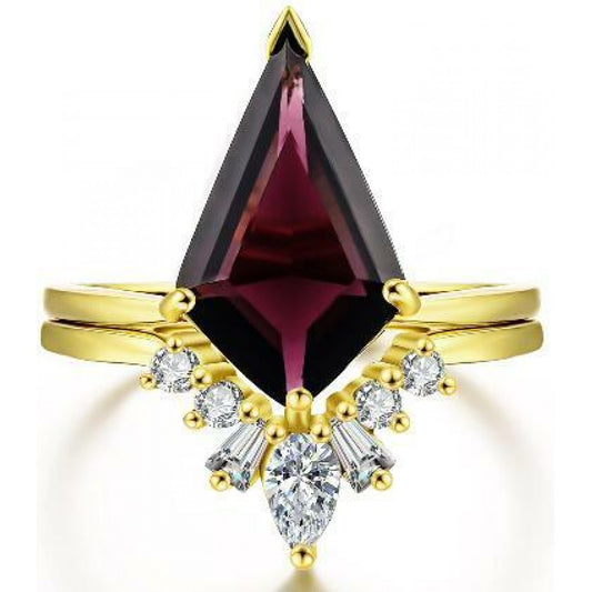 Arany tónusú Emporia Ötvözetű Gyűrű Lila Emporia® Kristállyal