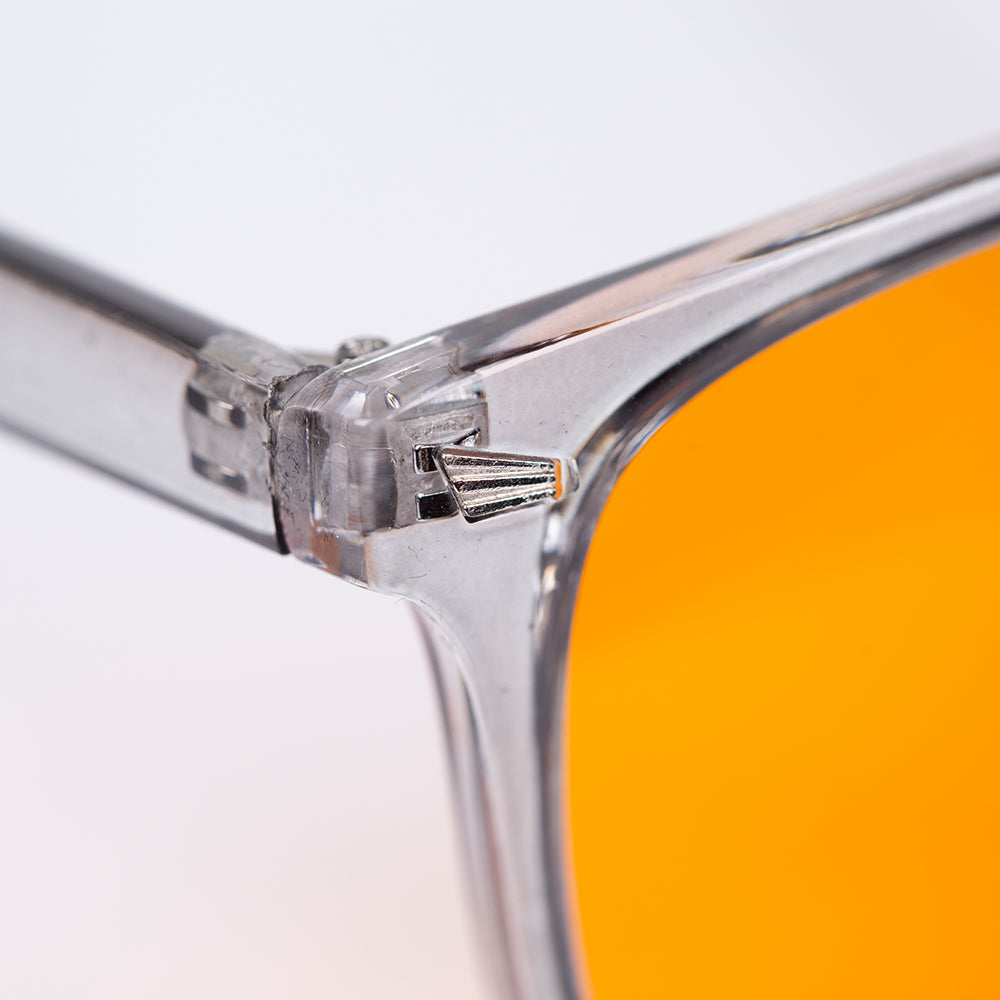 EMPORIA bluelight blocking glasses, orange lens, transparent frame