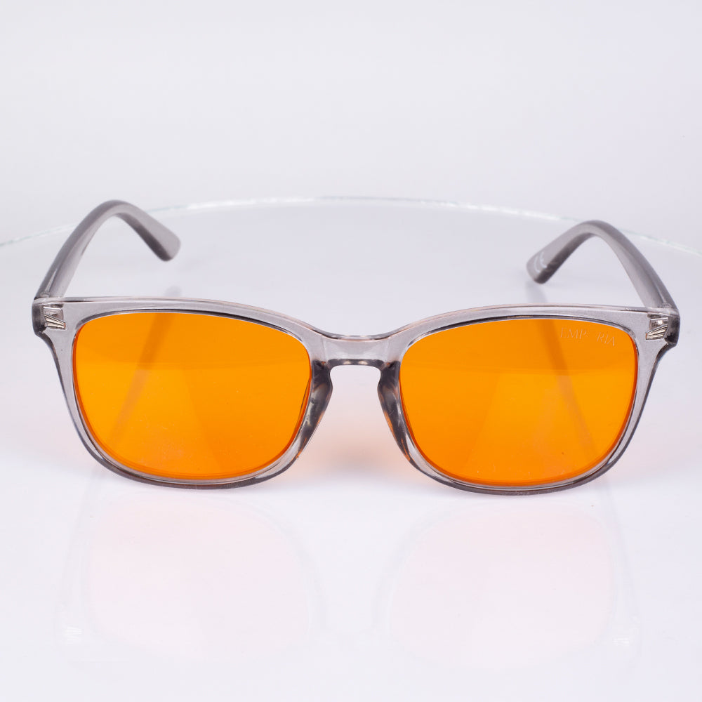 EMPORIA bluelight blocking glasses, orange lens, transparent frame