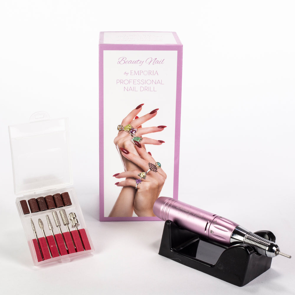 Emporia Beauty Nail Professzionális Körömcsiszoló Gép Cserélhető Fejekkel – Rózsaszín 1 