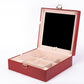 Jewelry Box, Size:25,3*25,3*8,5cm, Material: Inner(claimond veins) Outer(PU Leather); Color: red