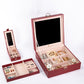 Jewelry Box, Size:25,3*25,3*8,5cm, Material: Inner(claimond veins) Outer(PU Leather); Color: red