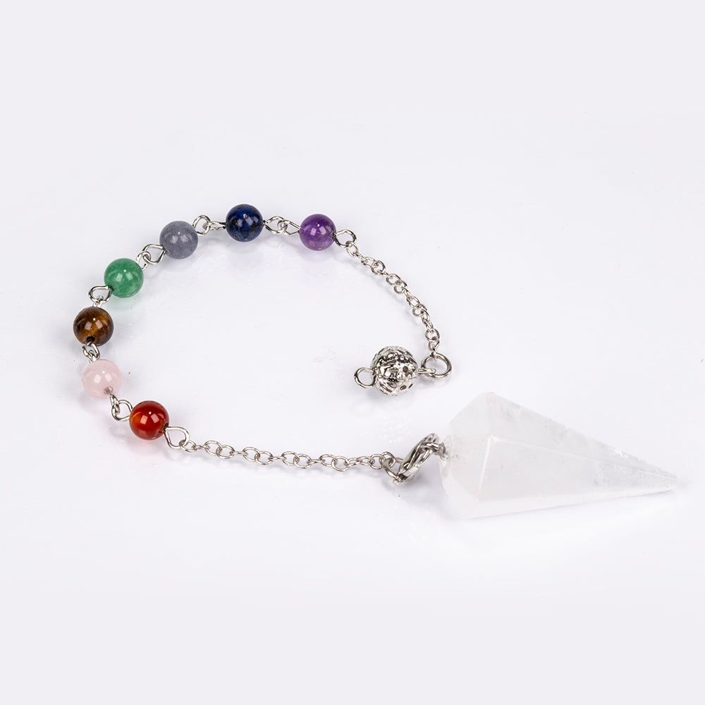 Ékkő inga tiszta kvarccal és ametiszttel