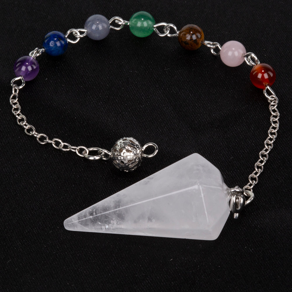 Ékkő inga tiszta kvarccal és ametiszttel 1 