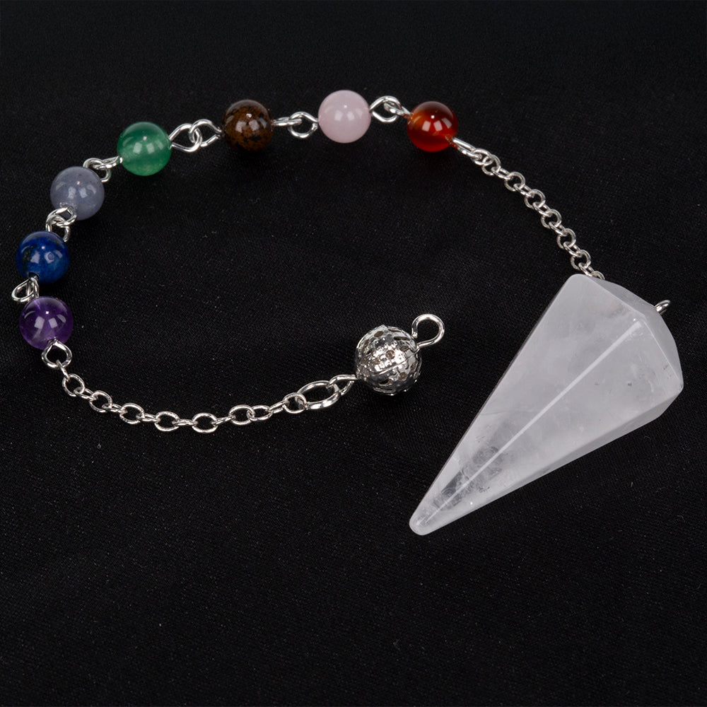 Ékkő inga tiszta kvarccal és ametiszttel 3 