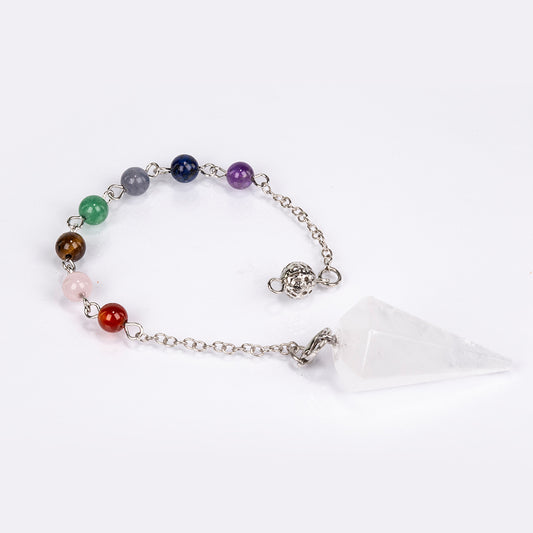 Ékkő inga tiszta kvarccal és ametiszttel