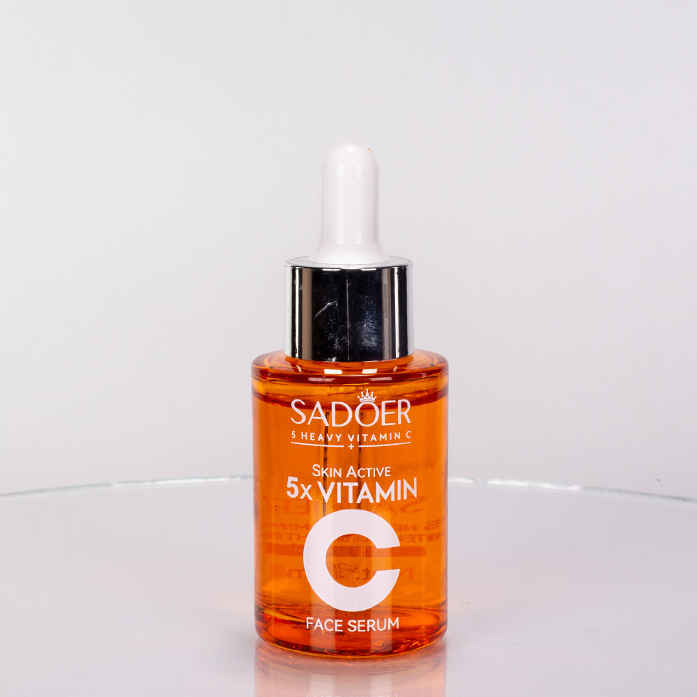 SADOER 5x C-vitaminos bőrtónus-egységesítő és hidratáló arcápoló ajándékcsomag – 6 részes