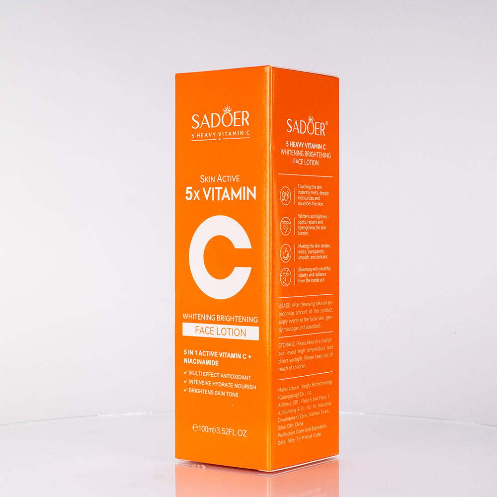 SADOER 5-féle C-vitaminnal gazdagított feszesítő és hidratáló arctej 3 