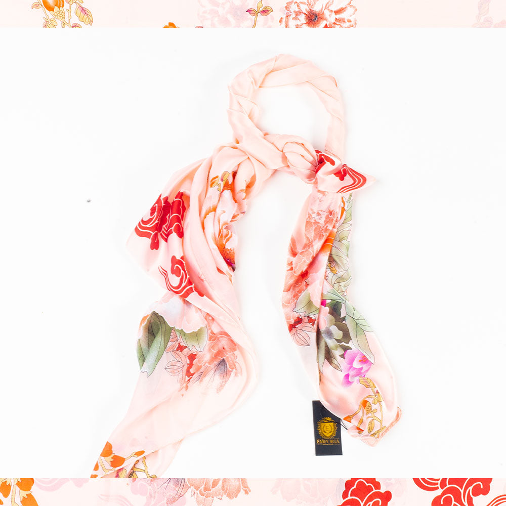 Haitang Öröksége Sál, 85 X 180 Cm, Rózsaszín, 100% Vegán Selyem 4 