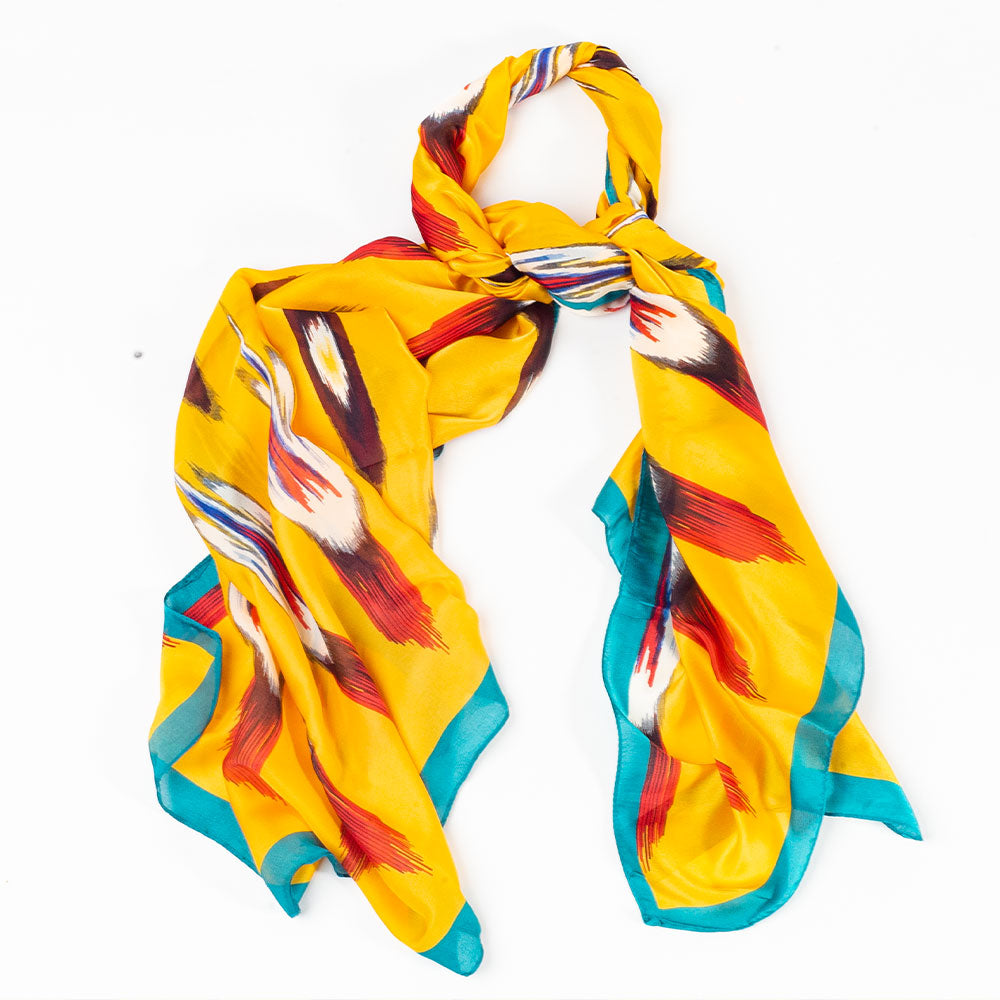 Páva Prizma Sál, 85 X 180 Cm, Narancs, 100% Vegán Selyem 3 