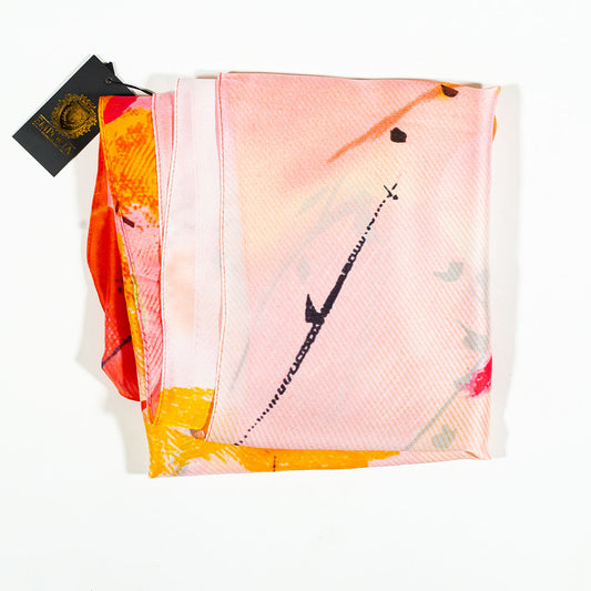 Éjjeli Lótusz Sál, 85 X 180 Cm, Narancs, 100% Vegán Selyem