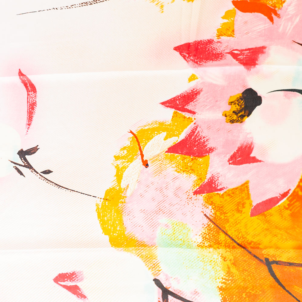 Éjjeli Lótusz Sál, 85 X 180 Cm, Narancs, 100% Vegán Selyem 3 