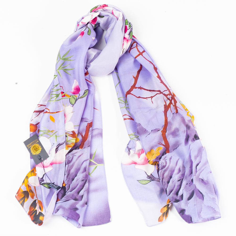 Éden Kincse Sál, 85 X 180 Cm, Orgonalila, 100% Vegán Selyem 4 