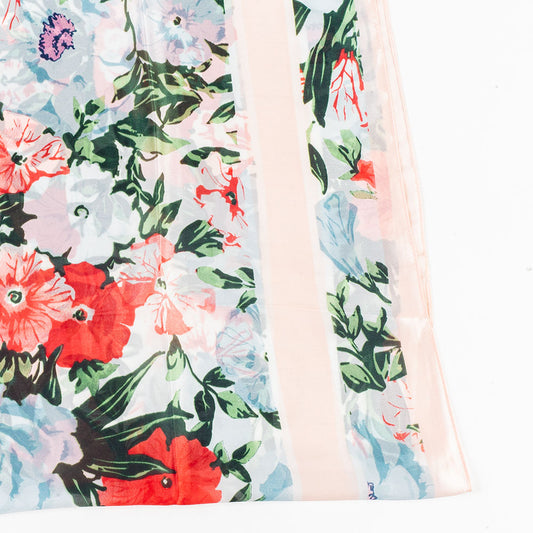 Orchidea Szellő Sál, 85 X 180 Cm, Fehér, 100% Vegán Selyem