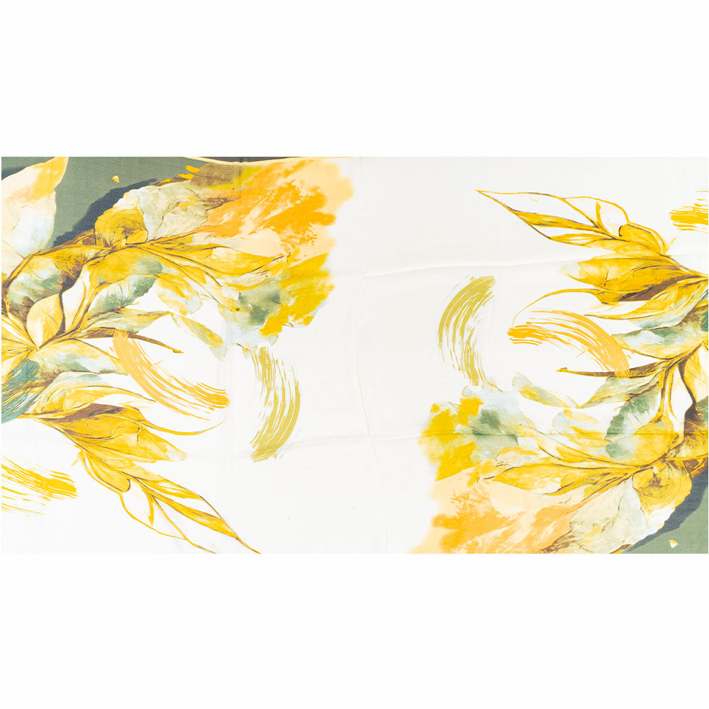 Liliomok Varázsa Sál, 85 X 180 Cm, Zöld, 100% Vegán Selyem