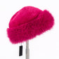 Rózsaszín műszőrme téli sapka – egyméretes