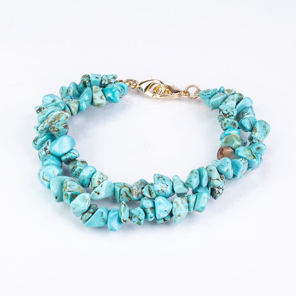 Arany tónusú Emporia Ötvözetű Óra Türkizzel és Ametiszttel ( Karkötő ) 13 