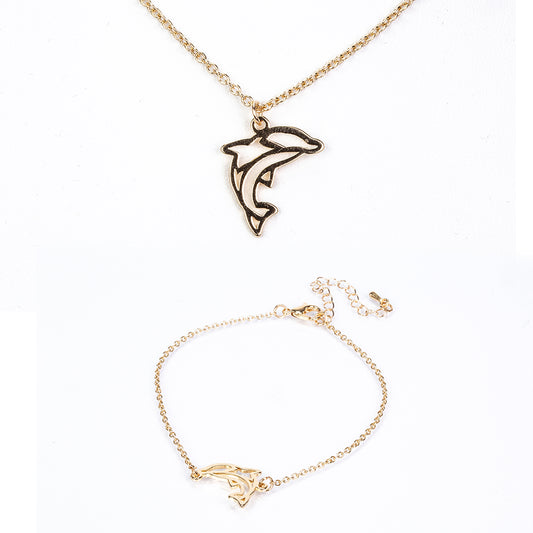 Arany tónusú Emporia Ötvözetű Szett ( Nyaklánc+Karkötő )