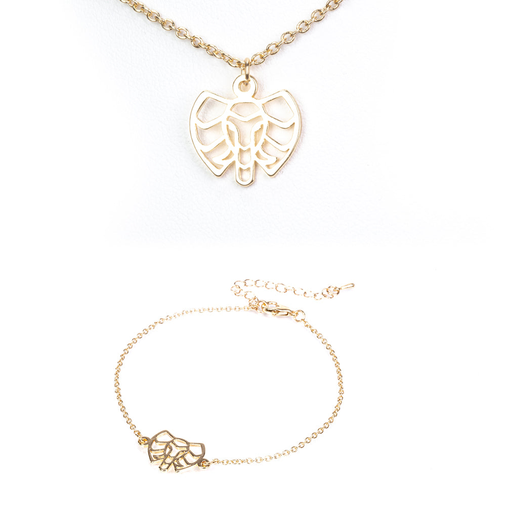 Arany tónusú Emporia Ötvözetű Szett ( Nyaklánc+Karkötő )