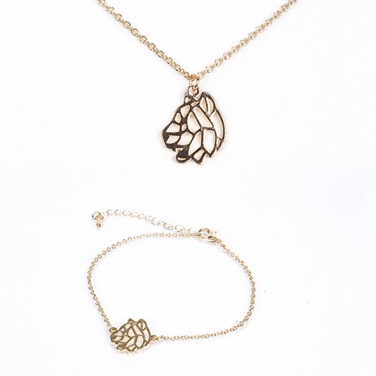 Arany tónusú Emporia Ötvözetű Szett ( Nyaklánc+Karkötő )