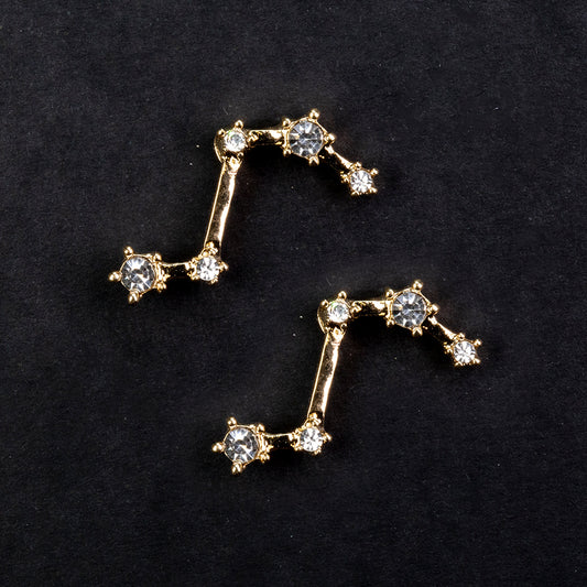 Kos Arany tónusú Emporia Ötvözetű Fülbevaló Fehér Emporia® Kristállyal