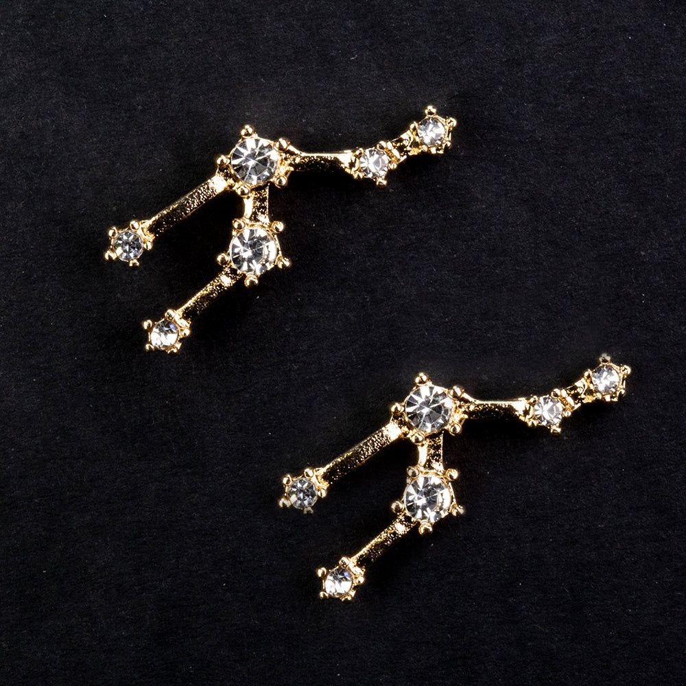 Bika Arany tónusú Emporia Ötvözetű Fülbevaló Fehér Emporia® Kristállyal 2 