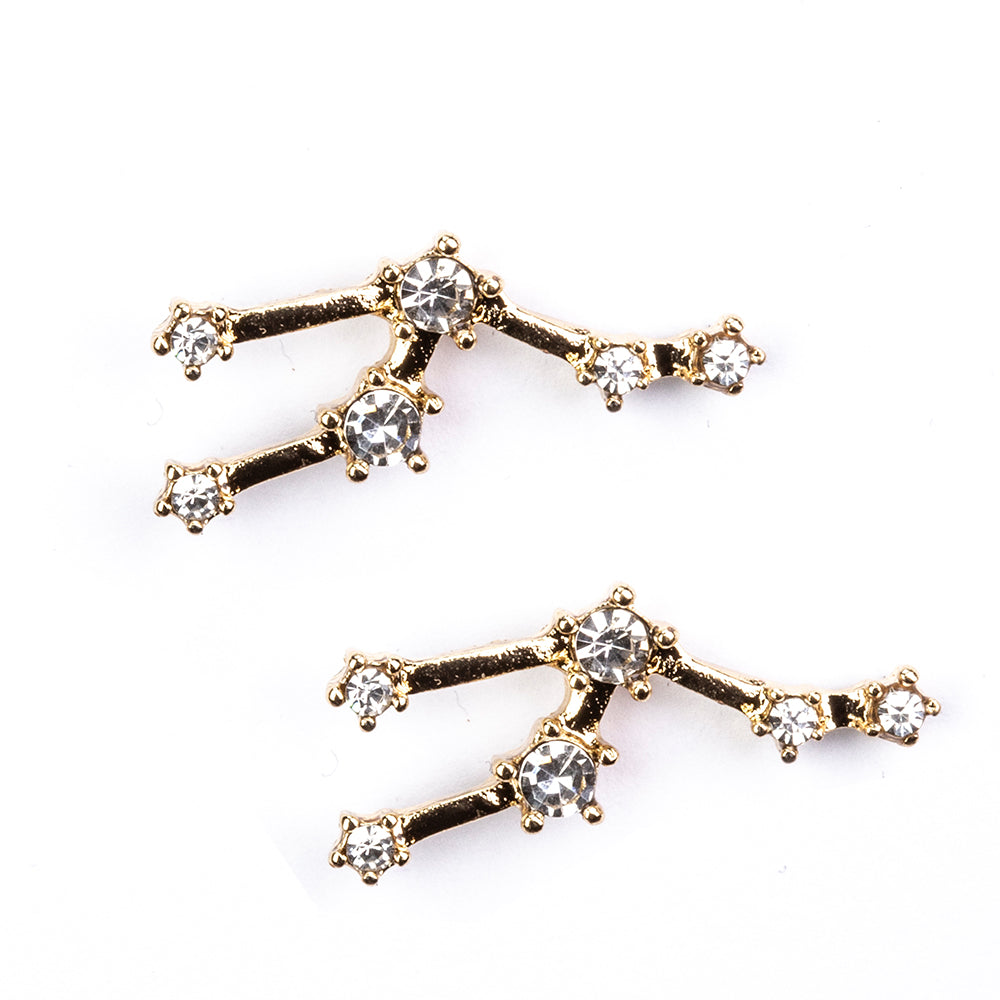 Bika Arany tónusú Emporia Ötvözetű Fülbevaló Fehér Emporia® Kristállyal 3 