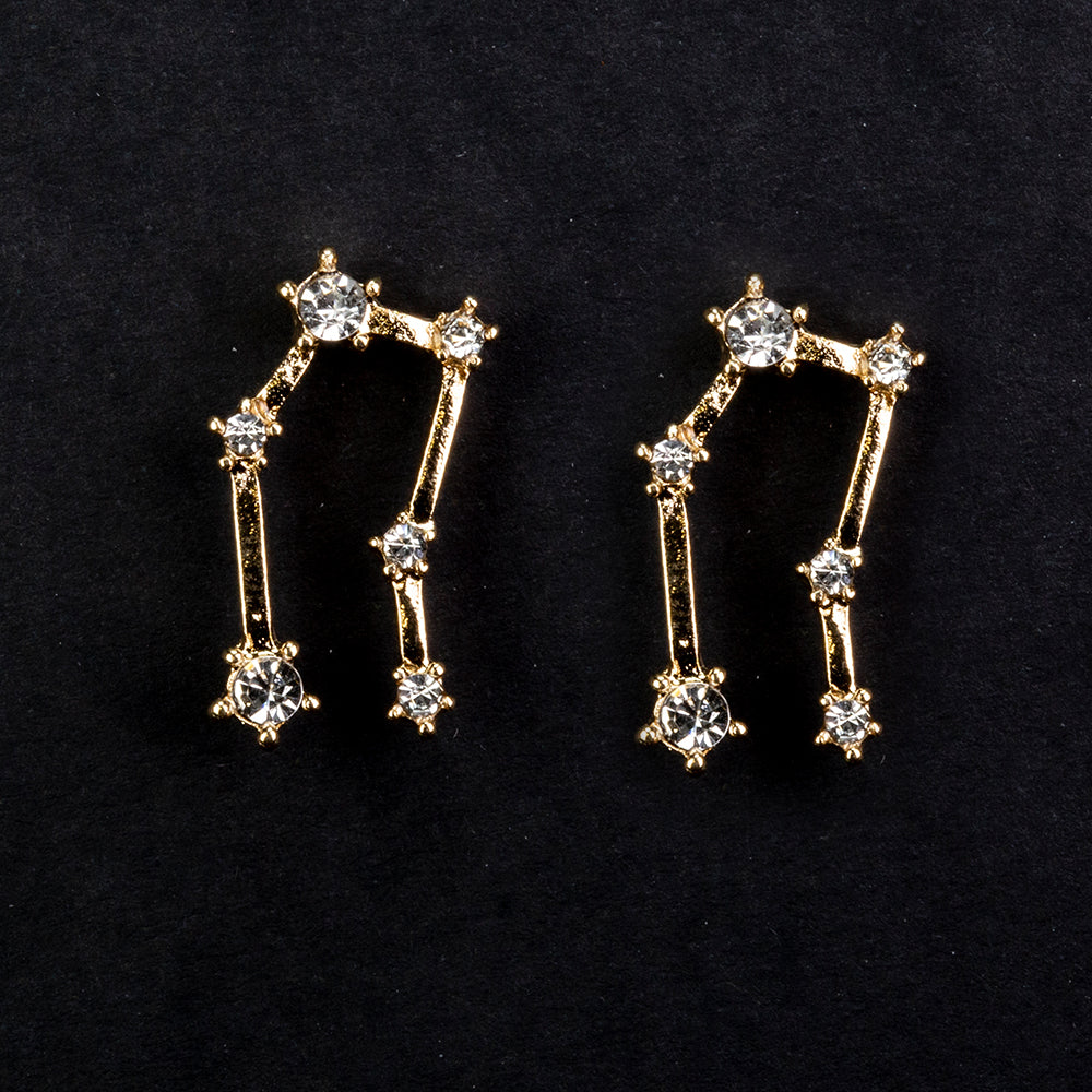 Ikrek Arany tónusú Emporia Ötvözetű Fülbevaló Fehér Emporia® Kristállyal