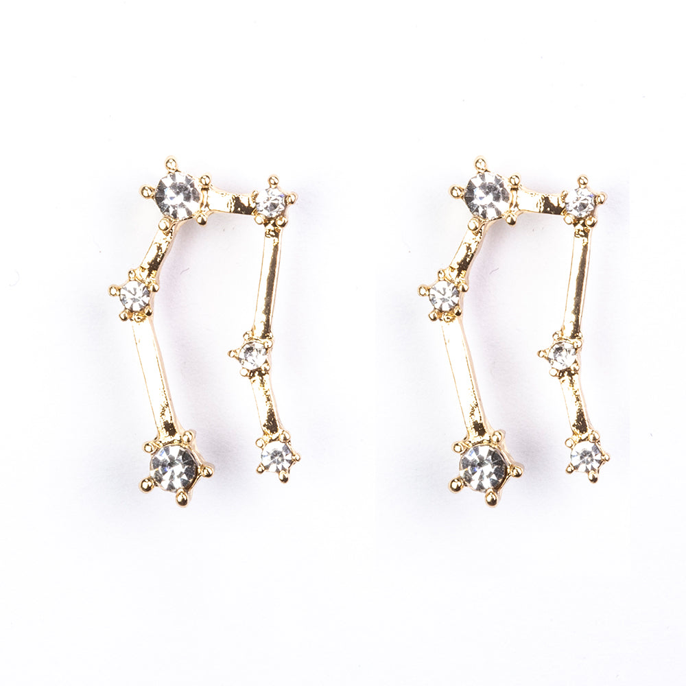 Ikrek Arany tónusú Emporia Ötvözetű Fülbevaló Fehér Emporia® Kristállyal