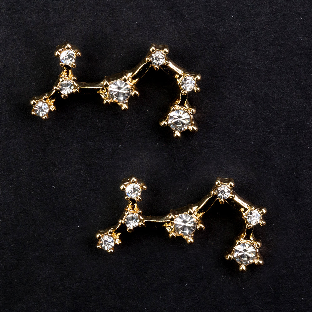 Skorpió Arany tónusú Emporia Ötvözetű Fülbevaló Fehér Emporia® Kristállyal