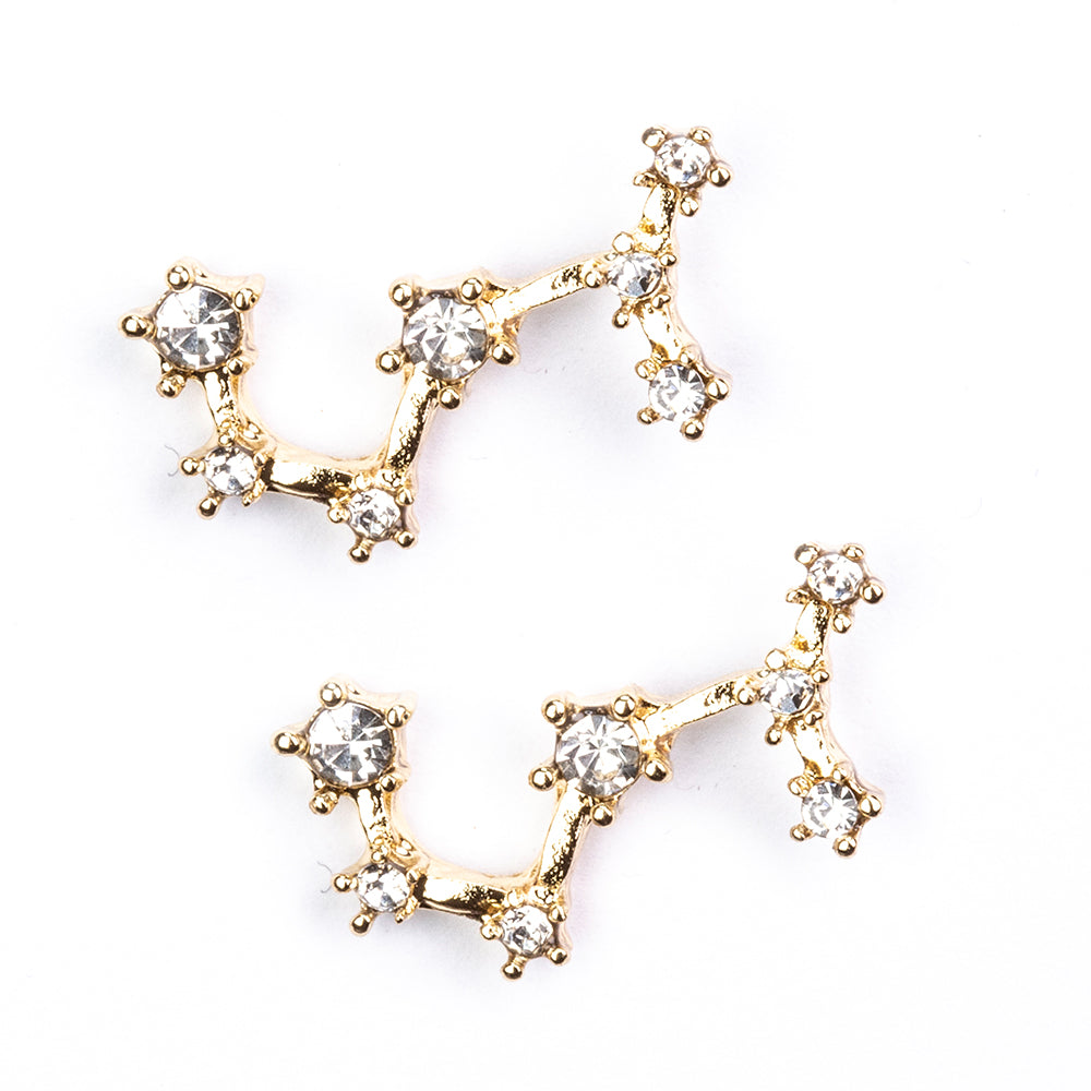 Skorpió Arany tónusú Emporia Ötvözetű Fülbevaló Fehér Emporia® Kristállyal 3 