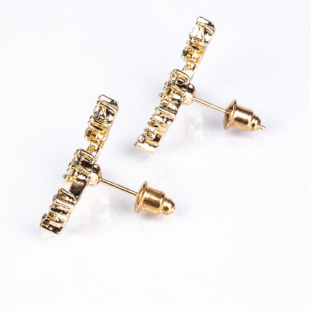 Skorpió Arany tónusú Emporia Ötvözetű Fülbevaló Fehér Emporia® Kristállyal 5 