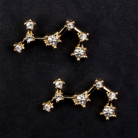 Skorpió Arany tónusú Emporia Ötvözetű Fülbevaló Fehér Emporia® Kristállyal