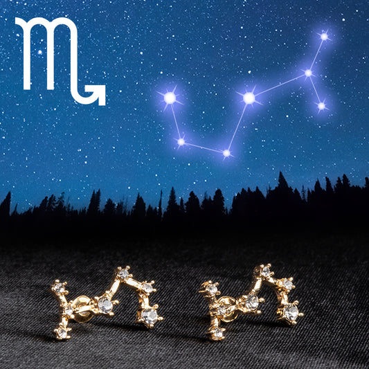 Skorpió Arany tónusú Emporia Ötvözetű Fülbevaló Fehér Emporia® Kristállyal