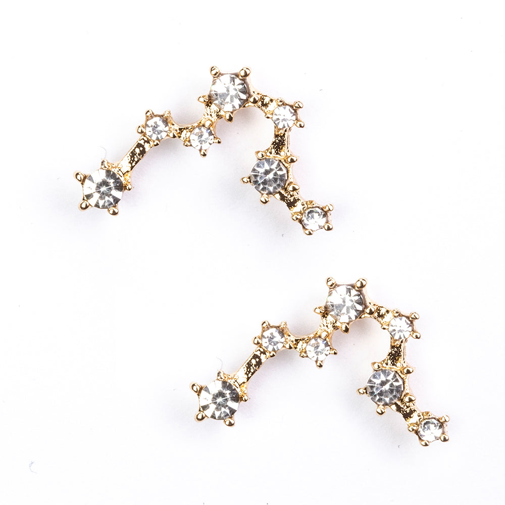 Halak Arany tónusú Emporia Ötvözetű Fülbevaló Fehér Emporia® Kristállyal 3 