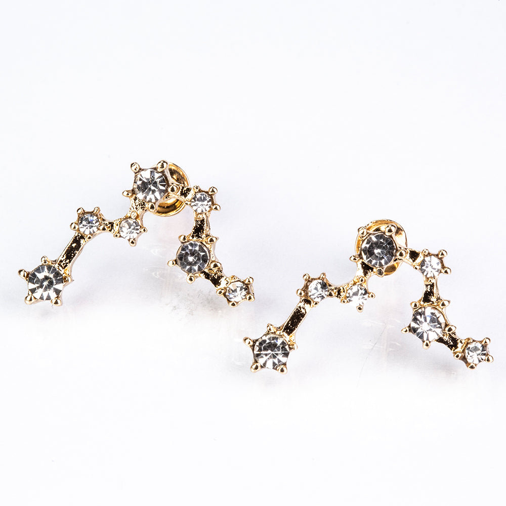 Halak Arany tónusú Emporia Ötvözetű Fülbevaló Fehér Emporia® Kristállyal