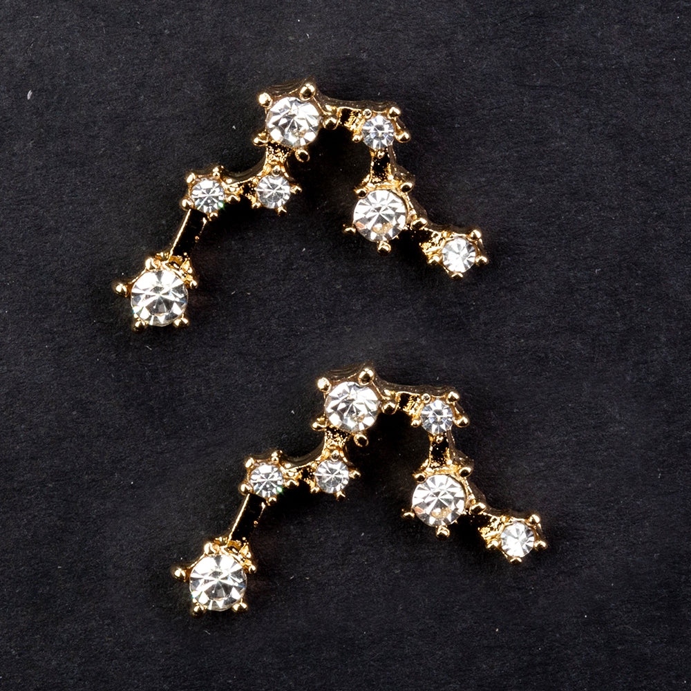 Halak Arany tónusú Emporia Ötvözetű Fülbevaló Fehér Emporia® Kristállyal