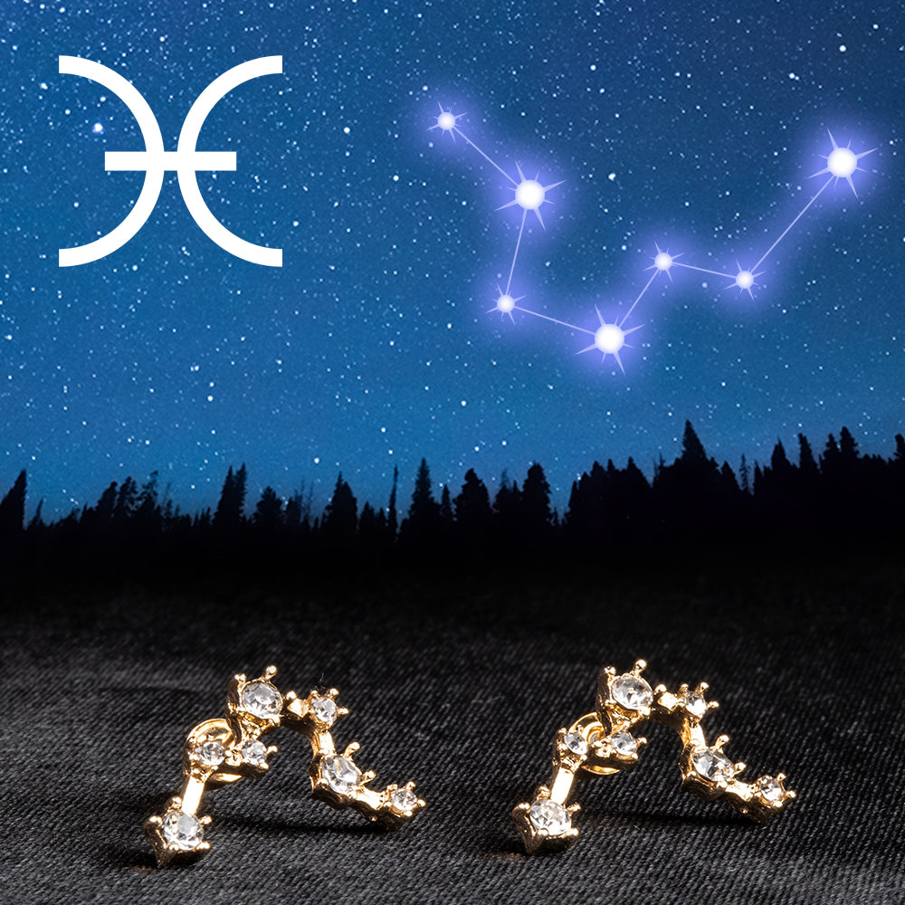 Halak Arany tónusú Emporia Ötvözetű Fülbevaló Fehér Emporia® Kristállyal 1 