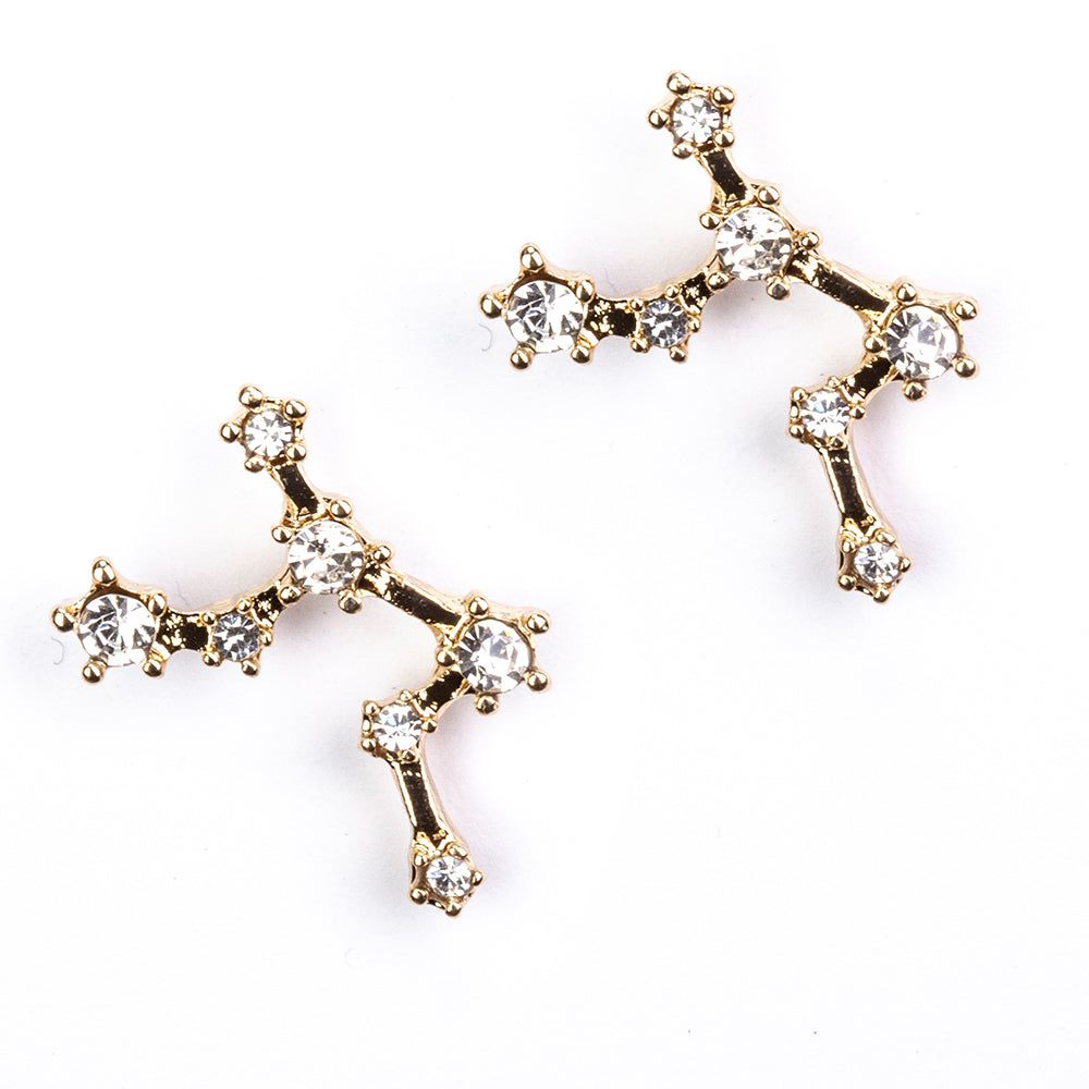 Szűz Arany tónusú Emporia Ötvözetű Fülbevaló Fehér Emporia® Kristállyal 3 