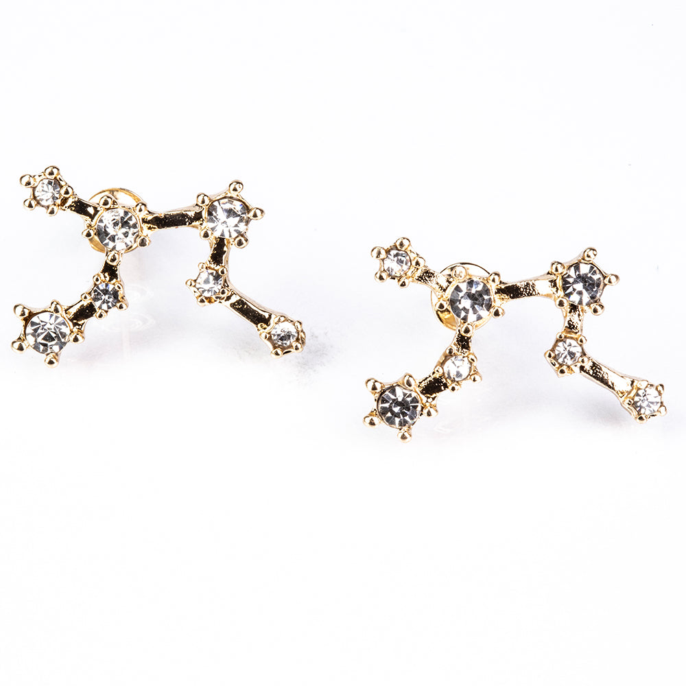 Szűz Arany tónusú Emporia Ötvözetű Fülbevaló Fehér Emporia® Kristállyal 4 