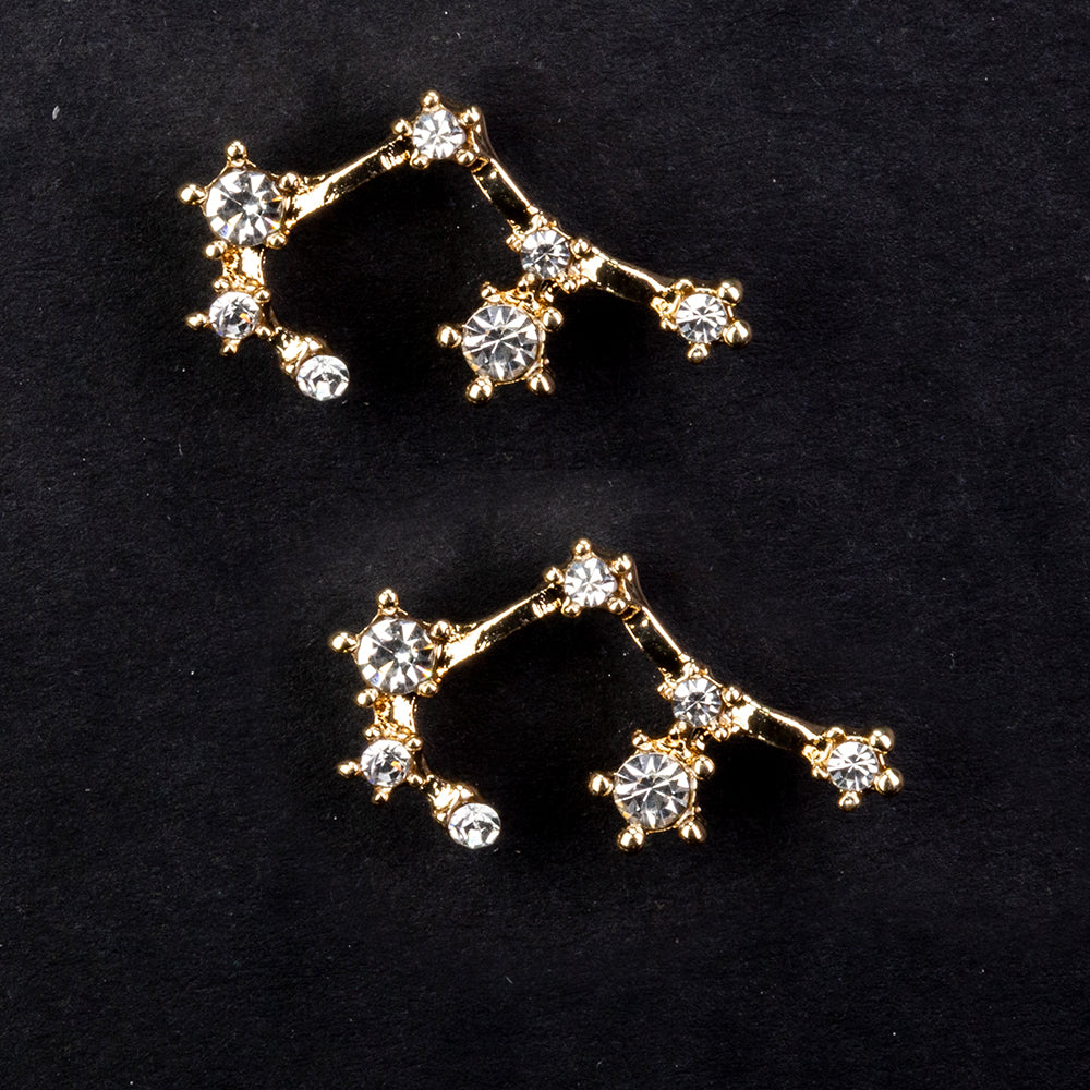 Nyilas Arany tónusú Emporia Ötvözetű Fülbevaló Fehér Emporia® Kristállyal 2 