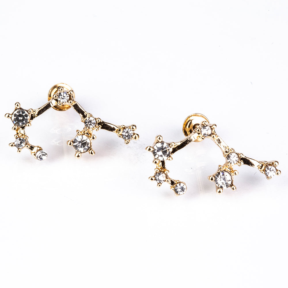 Nyilas Arany tónusú Emporia Ötvözetű Fülbevaló Fehér Emporia® Kristállyal 4 