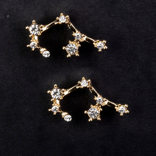 Nyilas Arany tónusú Emporia Ötvözetű Fülbevaló Fehér Emporia® Kristállyal