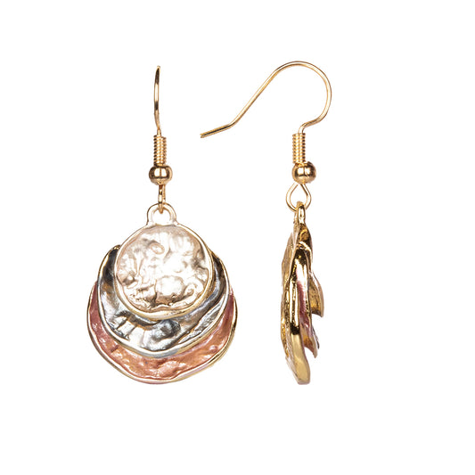 Arany tónusú Emporia Ötvözetű Szett Tűzzománccal ( Nyaklánc+Fülbevaló+Medál )