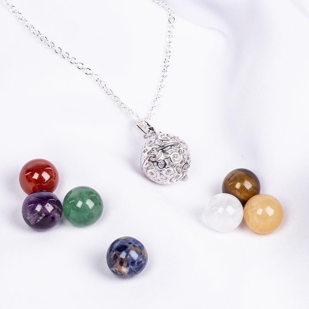 Arany tónusú Emporia Ötvözetű Nyaklánc Ametiszttel és Lapisz Lazulival ( Nyaklánc+Medál )