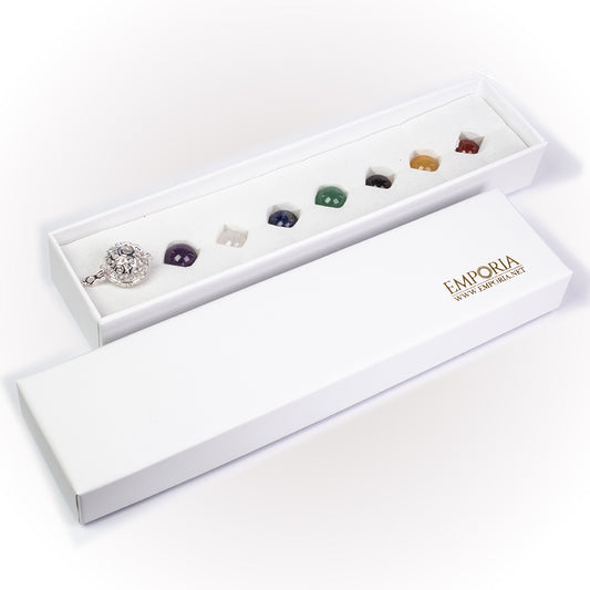 Arany tónusú Emporia Ötvözetű Nyaklánc Ametiszttel és Lapisz Lazulival ( Nyaklánc+Medál )