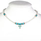 Kereszt Gyöngy Nyaklánc Türkizzel ( Nyaklánc+Medál )