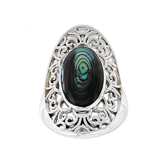 Ezüst Gyűrű Abalone Kagylóval