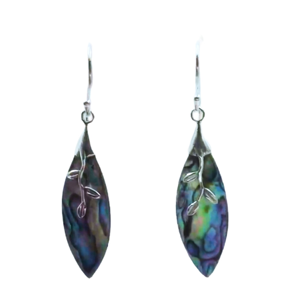 Ezüst Fülbevaló Abalone Kagylóval 1 